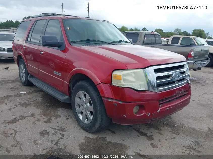 2008 Ford Expedition Xlt VIN: 1FMFU15578LA77110 Lot: 40745562