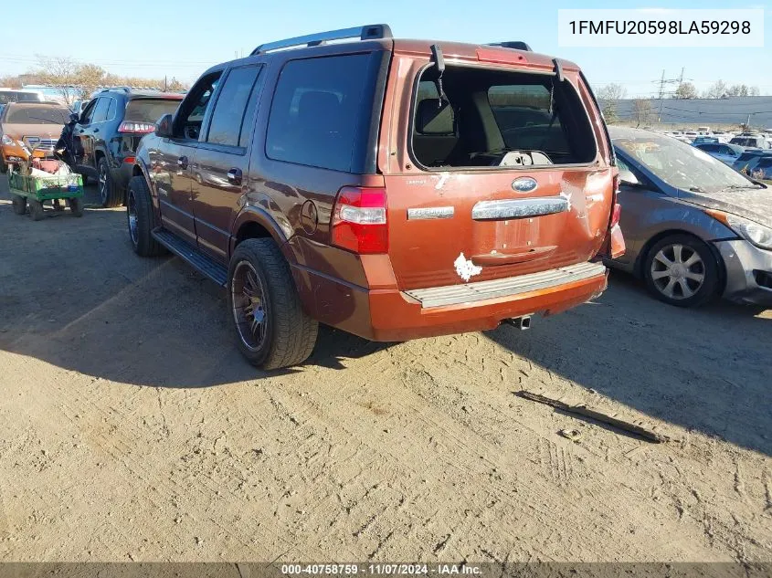 2008 Ford Expedition Limited VIN: 1FMFU20598LA59298 Lot: 40758759