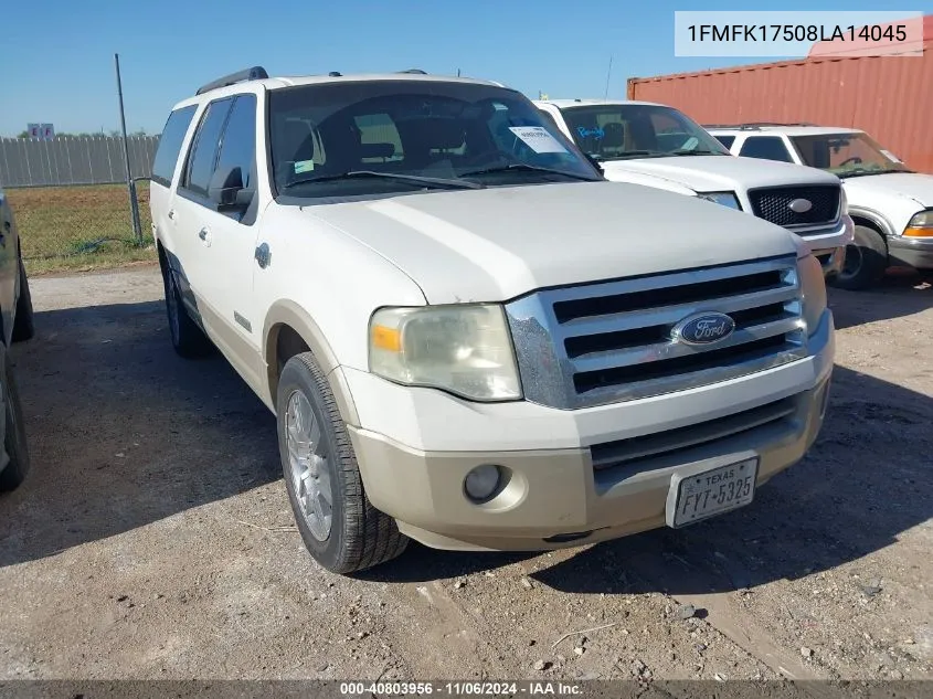 2008 Ford Expedition El King Ranch VIN: 1FMFK17508LA14045 Lot: 40803956