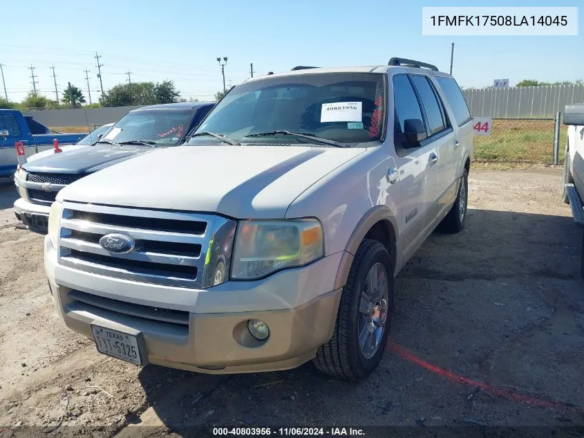 2008 Ford Expedition El King Ranch VIN: 1FMFK17508LA14045 Lot: 40803956