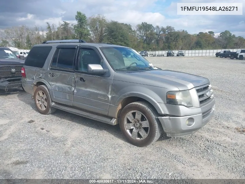 2008 Ford Expedition Limited VIN: 1FMFU19548LA26271 Lot: 40830617