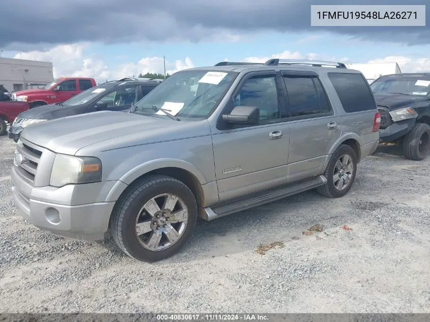 2008 Ford Expedition Limited VIN: 1FMFU19548LA26271 Lot: 40830617