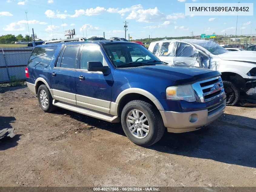 2009 Ford Expedition El Eddie Bauer/King Ranch VIN: 1FMFK18589EA78452 Lot: 40217565