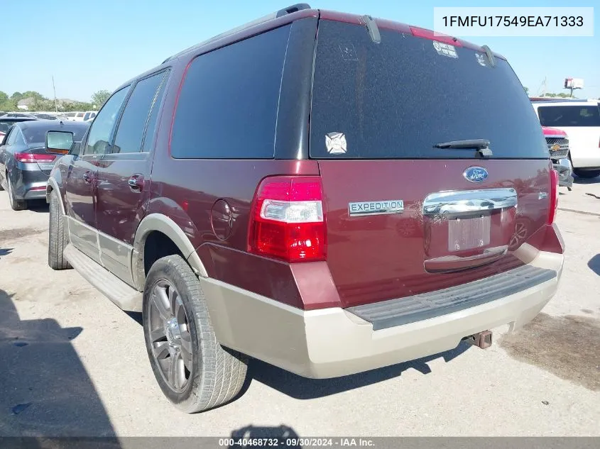 2009 Ford Expedition Eddie Bauer VIN: 1FMFU17549EA71333 Lot: 40468732