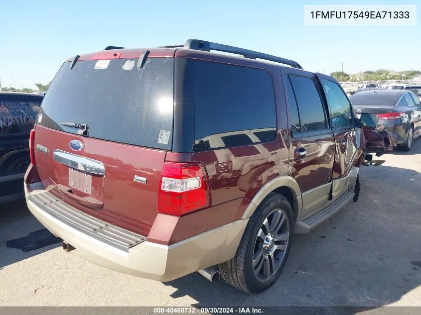 2009 Ford Expedition Eddie Bauer VIN: 1FMFU17549EA71333 Lot: 40468732