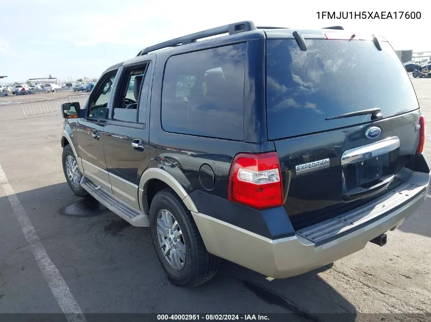 2010 Ford Expedition Eddie Bauer/King Ranch VIN: 1FMJU1H5XAEA17600 Lot: 40002951