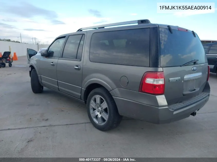 2010 Ford Expedition El Limited VIN: 1FMJK1K55AEA00914 Lot: 40173337