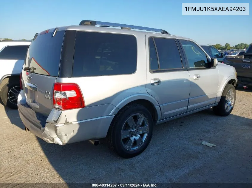 2010 Ford Expedition Limited VIN: 1FMJU1K5XAEA94203 Lot: 40314267