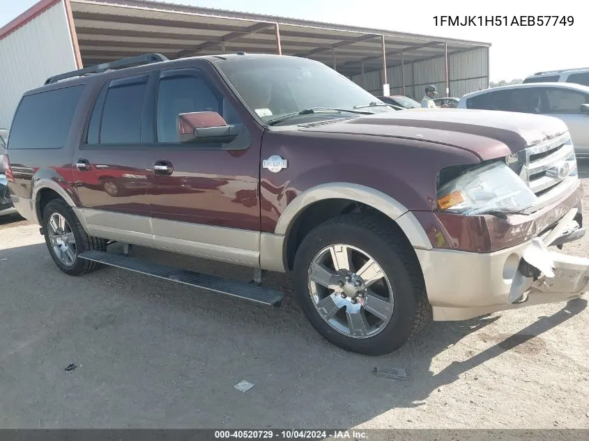 2010 Ford Expedition El Eddie Bauer/King Ranch VIN: 1FMJK1H51AEB57749 Lot: 40520729