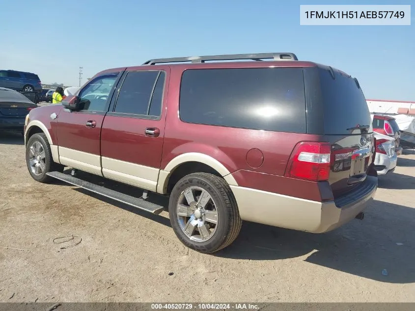 2010 Ford Expedition El Eddie Bauer/King Ranch VIN: 1FMJK1H51AEB57749 Lot: 40520729