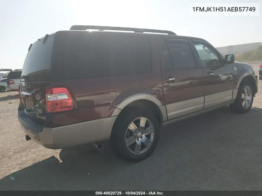 2010 Ford Expedition El Eddie Bauer/King Ranch VIN: 1FMJK1H51AEB57749 Lot: 40520729