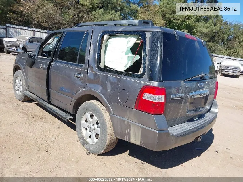 2010 Ford Expedition Xlt VIN: 1FMJU1F58AEA93612 Lot: 40623892