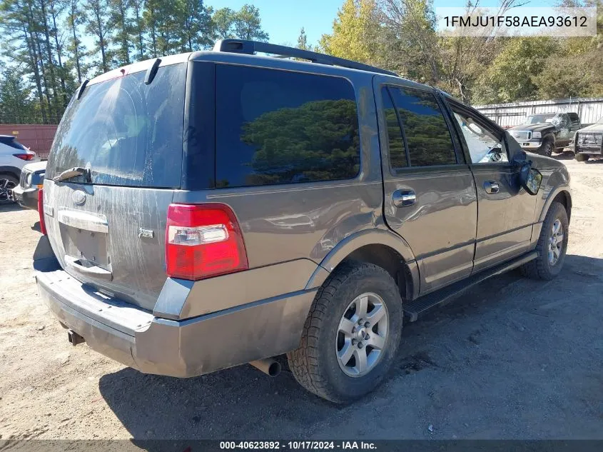 2010 Ford Expedition Xlt VIN: 1FMJU1F58AEA93612 Lot: 40623892