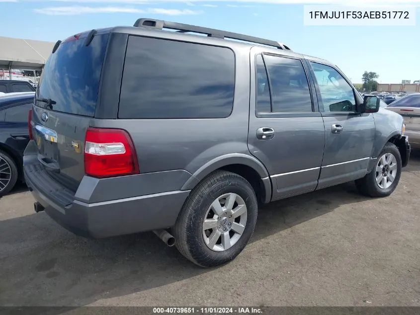 2010 Ford Expedition Xlt VIN: 1FMJU1F53AEB51772 Lot: 40739651