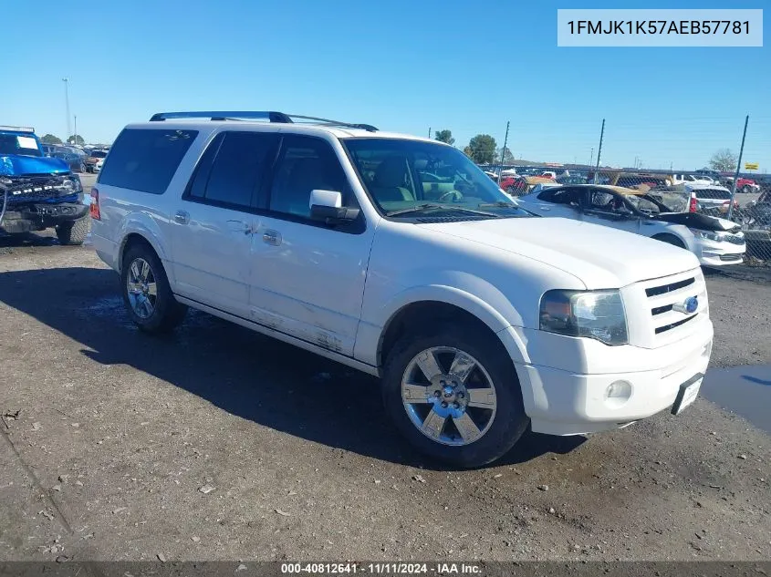 2010 Ford Expedition El Limited VIN: 1FMJK1K57AEB57781 Lot: 40812641