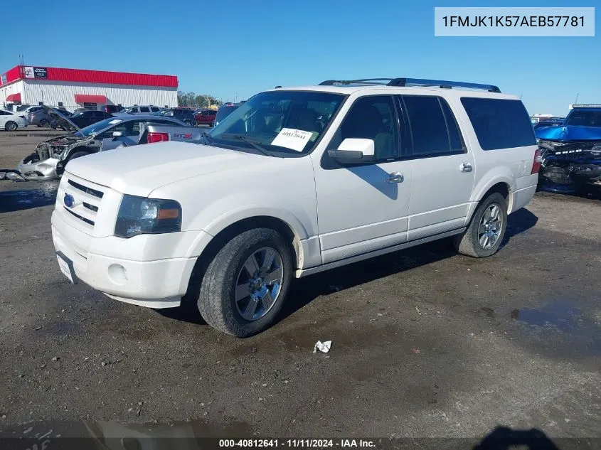 2010 Ford Expedition El Limited VIN: 1FMJK1K57AEB57781 Lot: 40812641