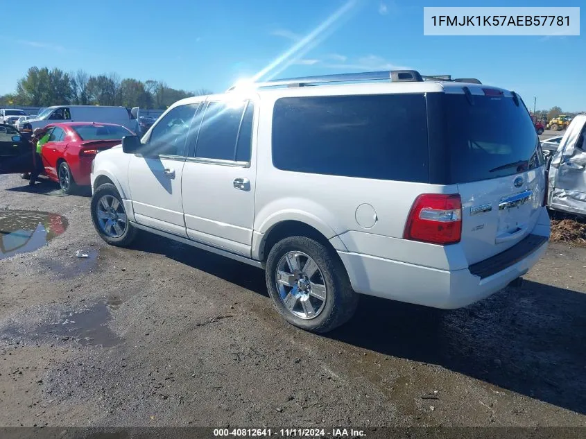 2010 Ford Expedition El Limited VIN: 1FMJK1K57AEB57781 Lot: 40812641