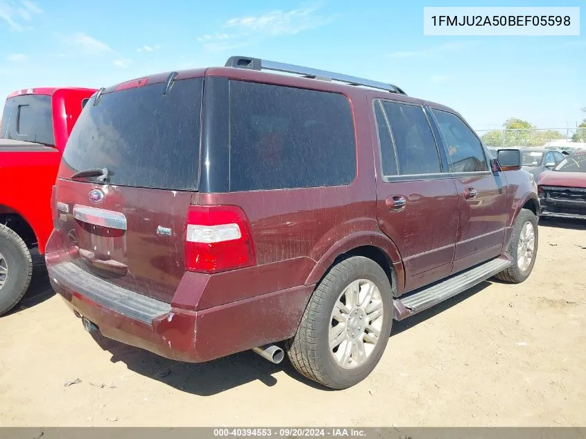 2011 Ford Expedition Limited VIN: 1FMJU2A50BEF05598 Lot: 40394553