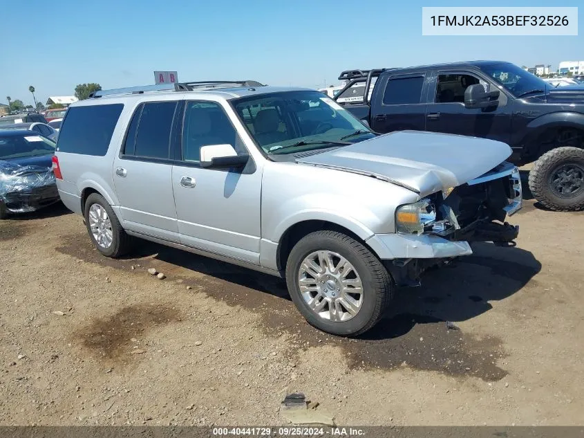 2011 Ford Expedition El Limited VIN: 1FMJK2A53BEF32526 Lot: 40441729