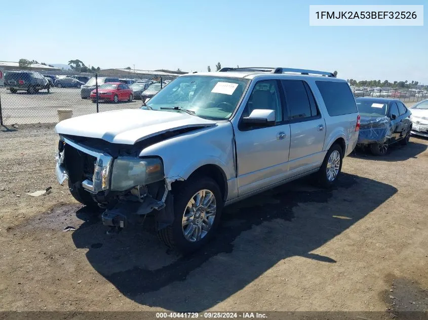 2011 Ford Expedition El Limited VIN: 1FMJK2A53BEF32526 Lot: 40441729