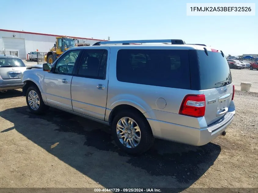 2011 Ford Expedition El Limited VIN: 1FMJK2A53BEF32526 Lot: 40441729