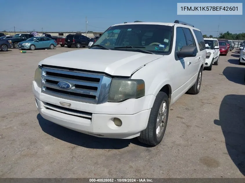 2011 Ford Expedition El Limited VIN: 1FMJK1K57BEF42601 Lot: 40528052