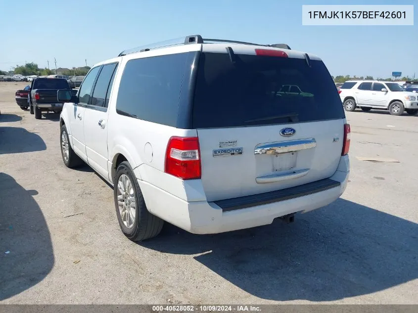 2011 Ford Expedition El Limited VIN: 1FMJK1K57BEF42601 Lot: 40528052