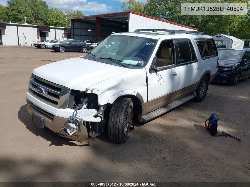 2011 Ford Expedition El Xlt VIN: 1FMJK1J52BEF40594 Lot: 40537612