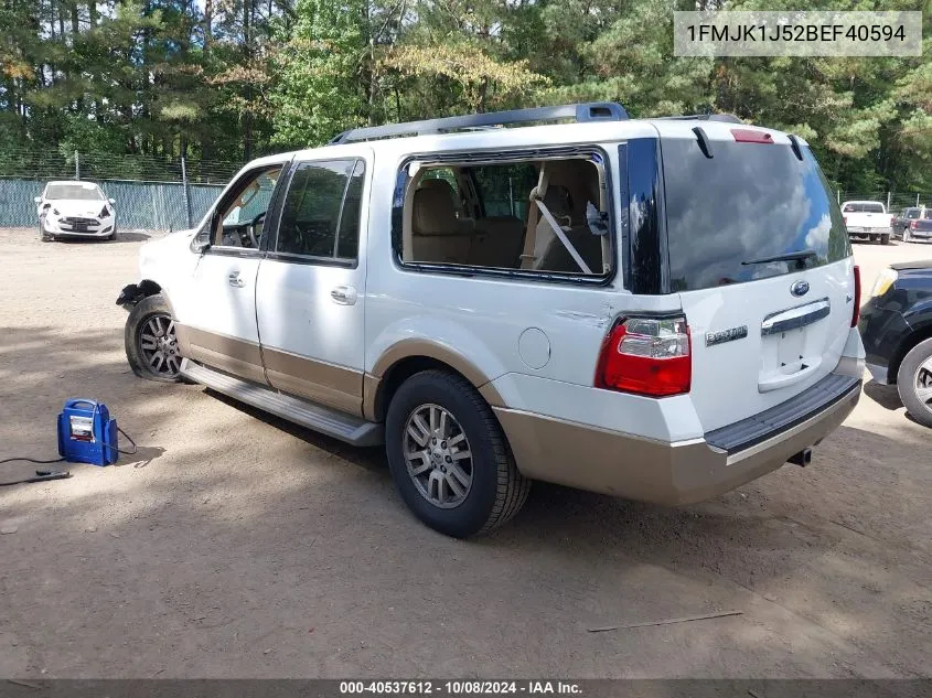 2011 Ford Expedition El Xlt VIN: 1FMJK1J52BEF40594 Lot: 40537612