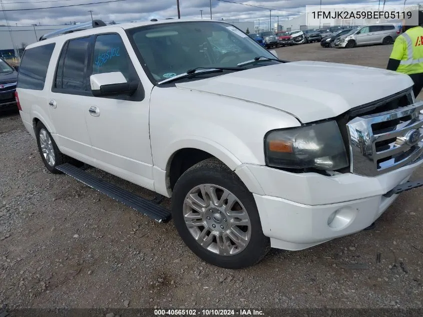 2011 Ford Expedition El Limited VIN: 1FMJK2A59BEF05119 Lot: 40565102