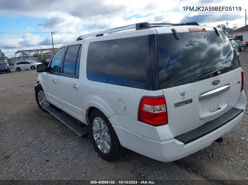 2011 Ford Expedition El Limited VIN: 1FMJK2A59BEF05119 Lot: 40565102