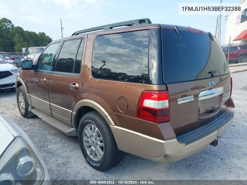 2011 Ford Expedition Xlt VIN: 1FMJU1H53BEF32388 Lot: 40583922