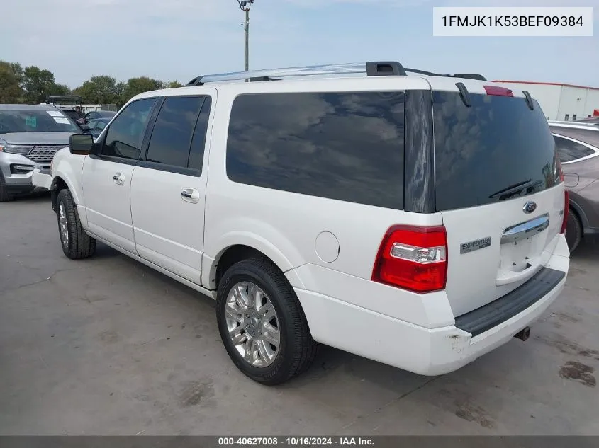 2011 Ford Expedition El Limited VIN: 1FMJK1K53BEF09384 Lot: 40627008