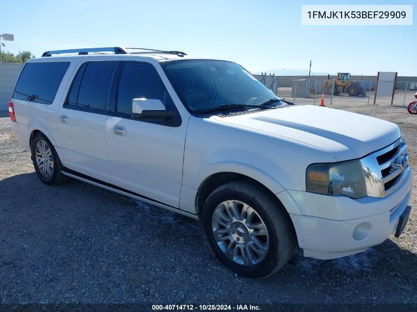 2011 Ford Expedition El Limited VIN: 1FMJK1K53BEF29909 Lot: 40714712