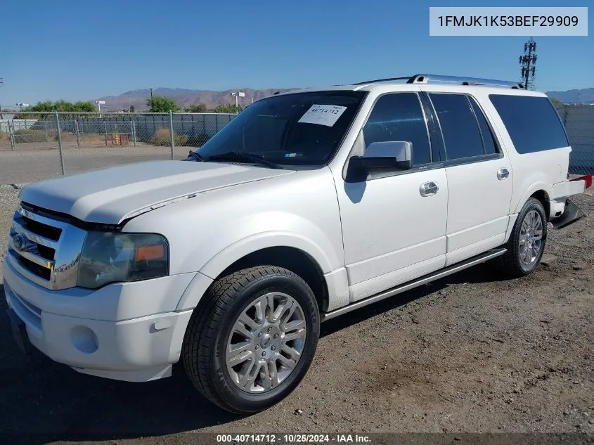 2011 Ford Expedition El Limited VIN: 1FMJK1K53BEF29909 Lot: 40714712