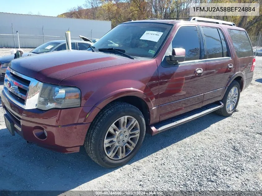 2011 Ford Expedition Limited VIN: 1FMJU2A58BEF24884 Lot: 40744586