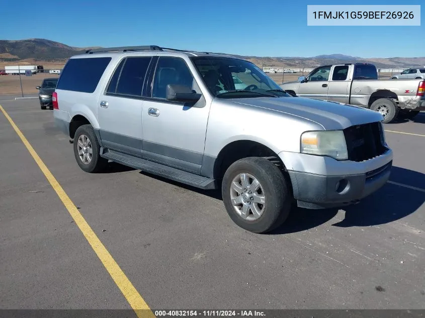 2011 Ford Expedition El Xl VIN: 1FMJK1G59BEF26926 Lot: 40832154