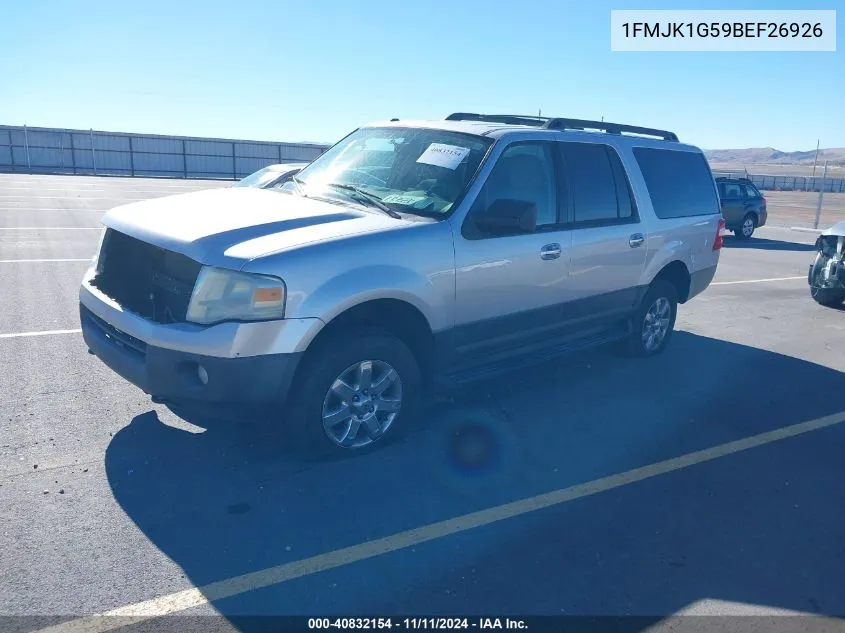 2011 Ford Expedition El Xl VIN: 1FMJK1G59BEF26926 Lot: 40832154