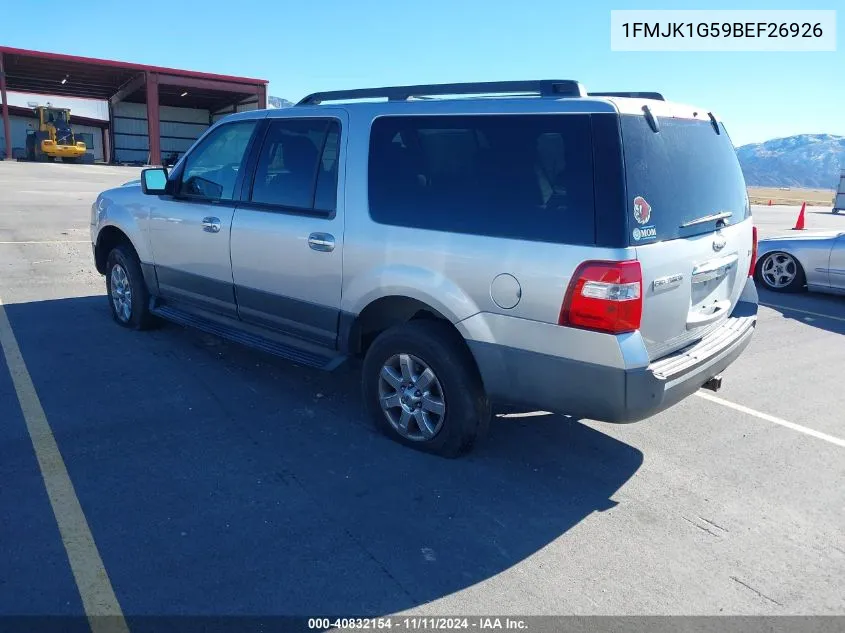 2011 Ford Expedition El Xl VIN: 1FMJK1G59BEF26926 Lot: 40832154