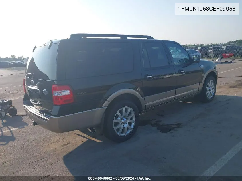 2012 Ford Expedition El King Ranch VIN: 1FMJK1J58CEF09058 Lot: 40046662