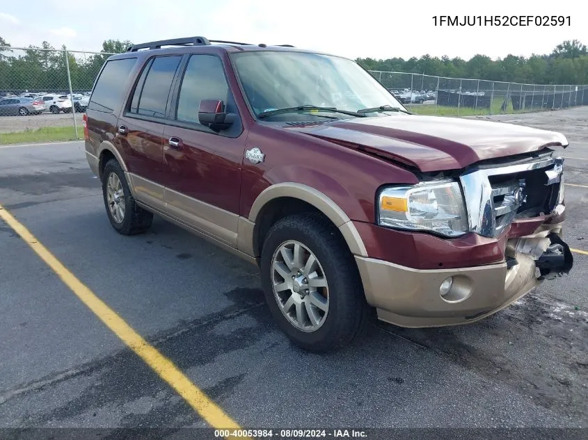 2012 Ford Expedition King Ranch VIN: 1FMJU1H52CEF02591 Lot: 40053984