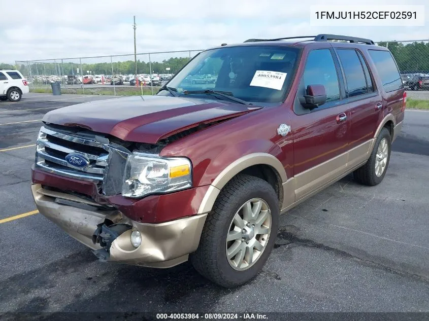 2012 Ford Expedition King Ranch VIN: 1FMJU1H52CEF02591 Lot: 40053984