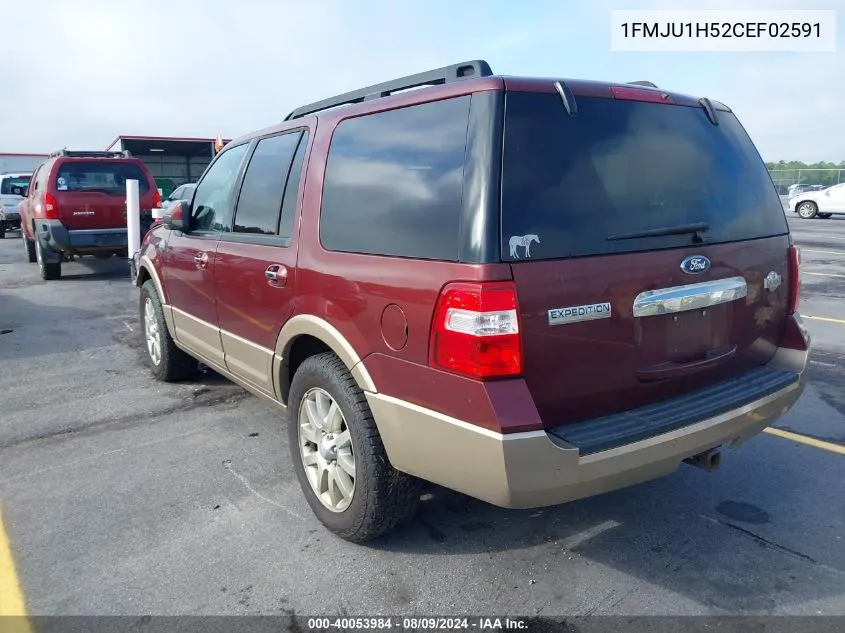 2012 Ford Expedition King Ranch VIN: 1FMJU1H52CEF02591 Lot: 40053984