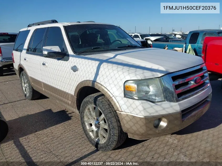 2012 Ford Expedition King Ranch VIN: 1FMJU1H50CEF20376 Lot: 40132237