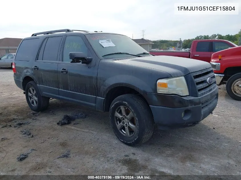 2012 Ford Expedition Xl VIN: 1FMJU1G51CEF15804 Lot: 40379196