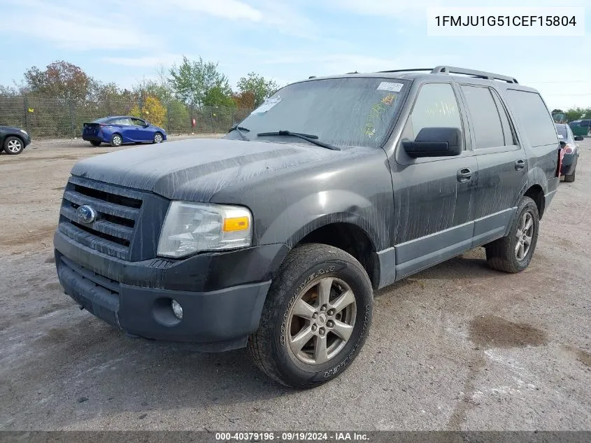 2012 Ford Expedition Xl VIN: 1FMJU1G51CEF15804 Lot: 40379196