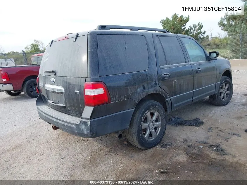 2012 Ford Expedition Xl VIN: 1FMJU1G51CEF15804 Lot: 40379196