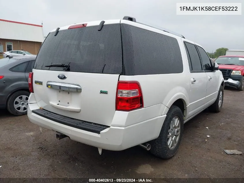 2012 Ford Expedition El Limited VIN: 1FMJK1K58CEF53222 Lot: 40402613