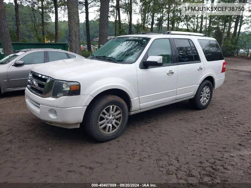 2012 Ford Expedition Limited VIN: 1FMJU1K5XCEF38750 Lot: 40407889