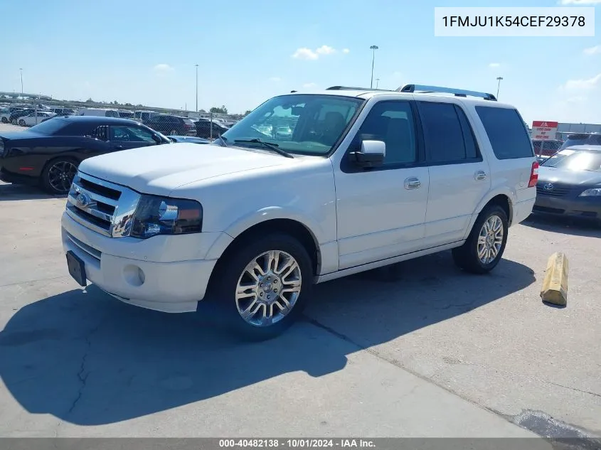 2012 Ford Expedition Limited VIN: 1FMJU1K54CEF29378 Lot: 40482138